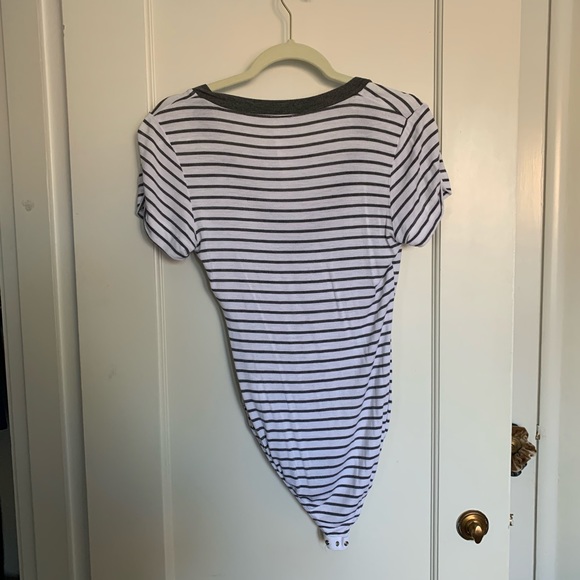 Free People Striped Bodysuit Sz SMALL - Picture 2 of 2